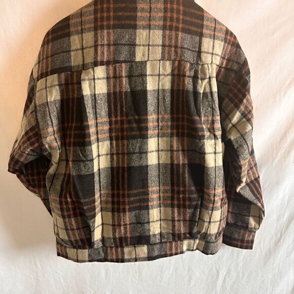 Flannel plaid jacket and skirt set brown - Picture 14 of 14